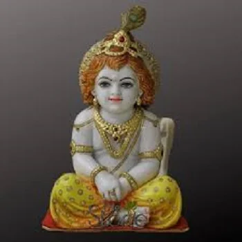  White Marble Krishna Statue
